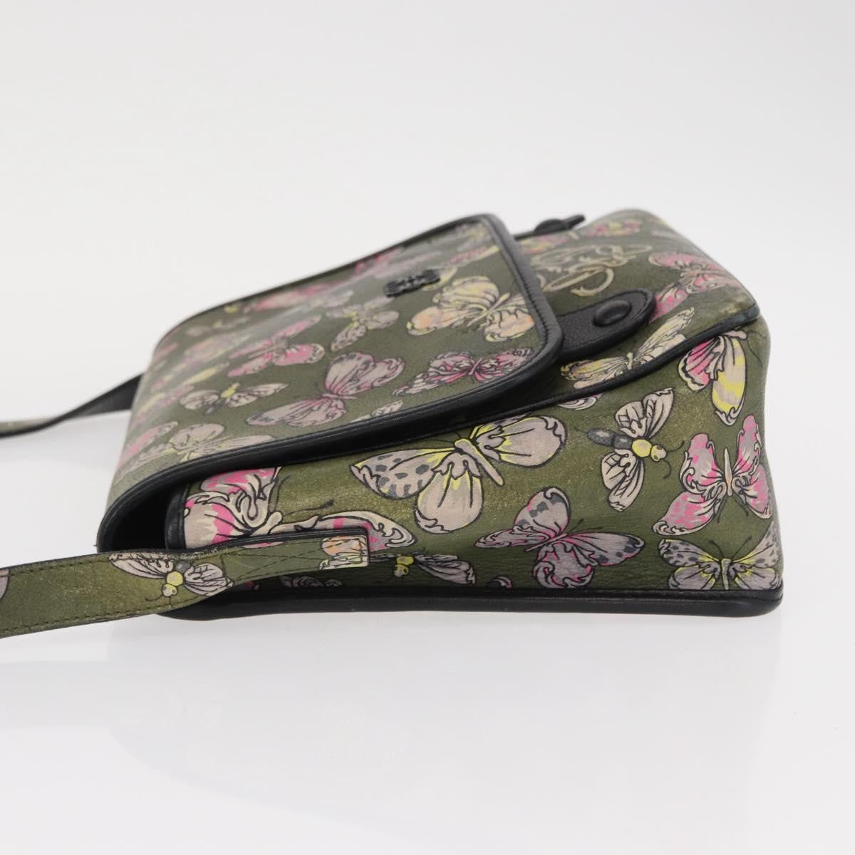 Loewe Anagram Shoulder Bag Leather, GREEN, LEATHER, Shoulder bag