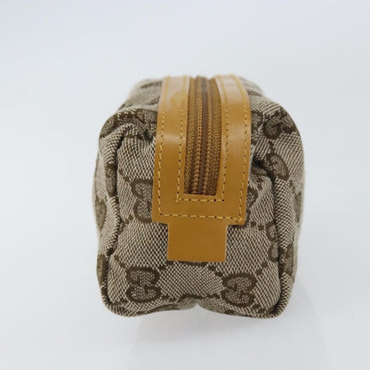 Gucci Vintage Toiletry Pouch GG Canvas, BEIGE, CANVAS, Clutche & pouche