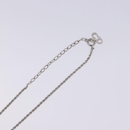 Christian Dior CD Round Pendant Necklace Metal, SILVER, METAL, Necklace