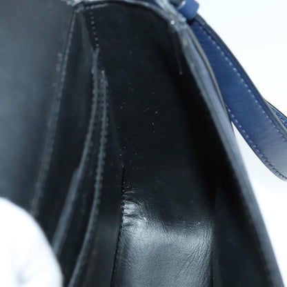 Salvatore Ferragamo Tassel Gancini Lock Flap Shoulder Bag Leather, NAVY, LEATHER, Shoulder bag