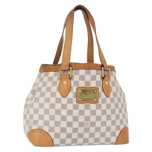 Louis Vuitton Hampstead Handbag Damier, WHITE, CANVAS, Tote bag