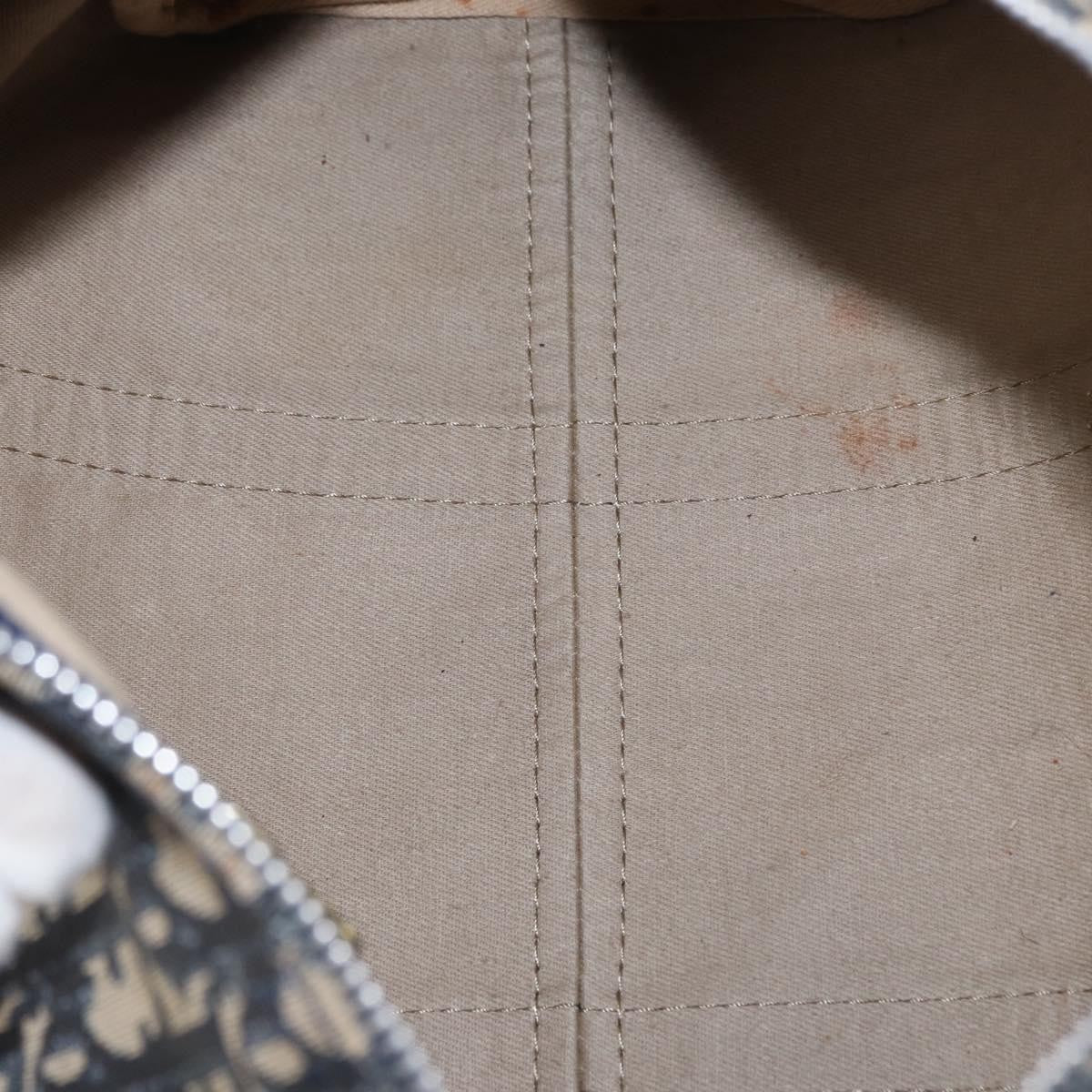 Christian Dior Vintage Trotter Boston Bag Canvas, NAVY, CANVAS, Travel bag