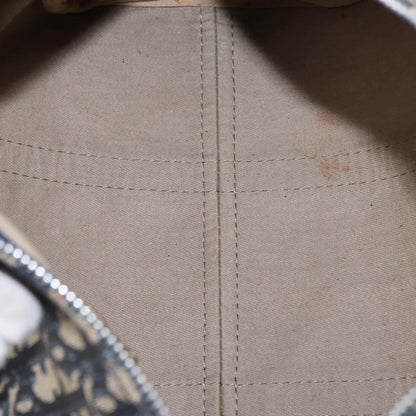 Christian Dior Vintage Trotter Boston Bag Canvas, NAVY, CANVAS, Travel bag