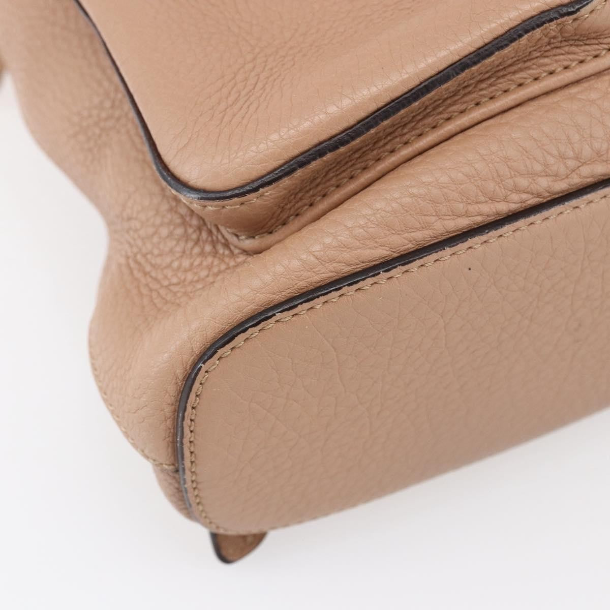 Gucci Vintage Bamboo Backpack Leather, BEIGE, LEATHER, Backpack