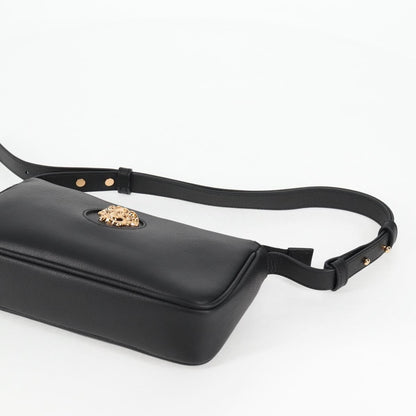 Versace Medusa Shoulder Bag Leather, BLACK, LEATHER, Shoulder bag