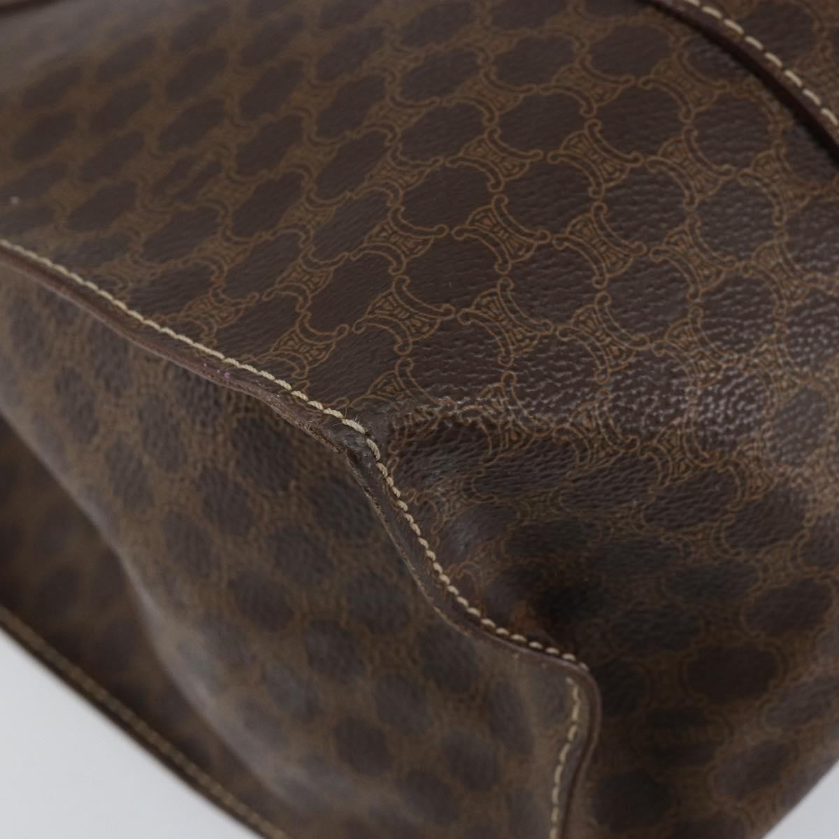 Celine Vintage Macadam Tote bag Canvas, BROWN, CANVAS, Tote bag