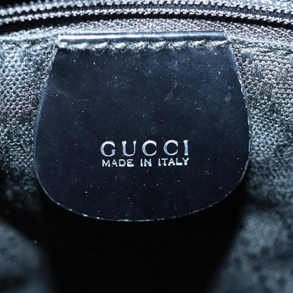 Gucci Vintage Bamboo Handle Tote Canvas, BLACK, CANVAS, Tote bag