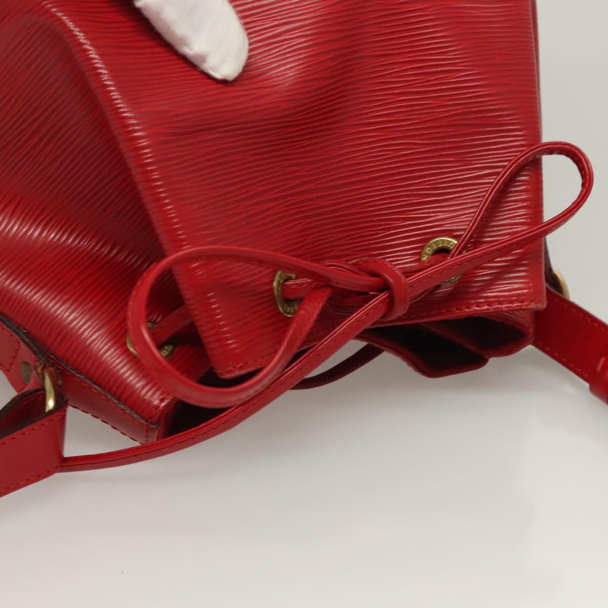 Louis Vuitton Petit Noe Handbag Epi Leather, RED, LEATHER, Shoulder bag