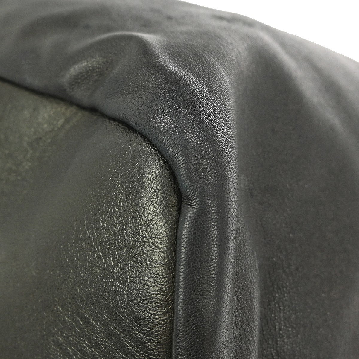 Prada Vintage Handbag Leather, BLACK, LEATHER, Handbag