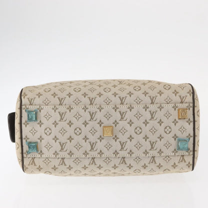 Louis Vuitton Josephine Handbag Mini Lin, KHAKI, CANVAS, Handbag