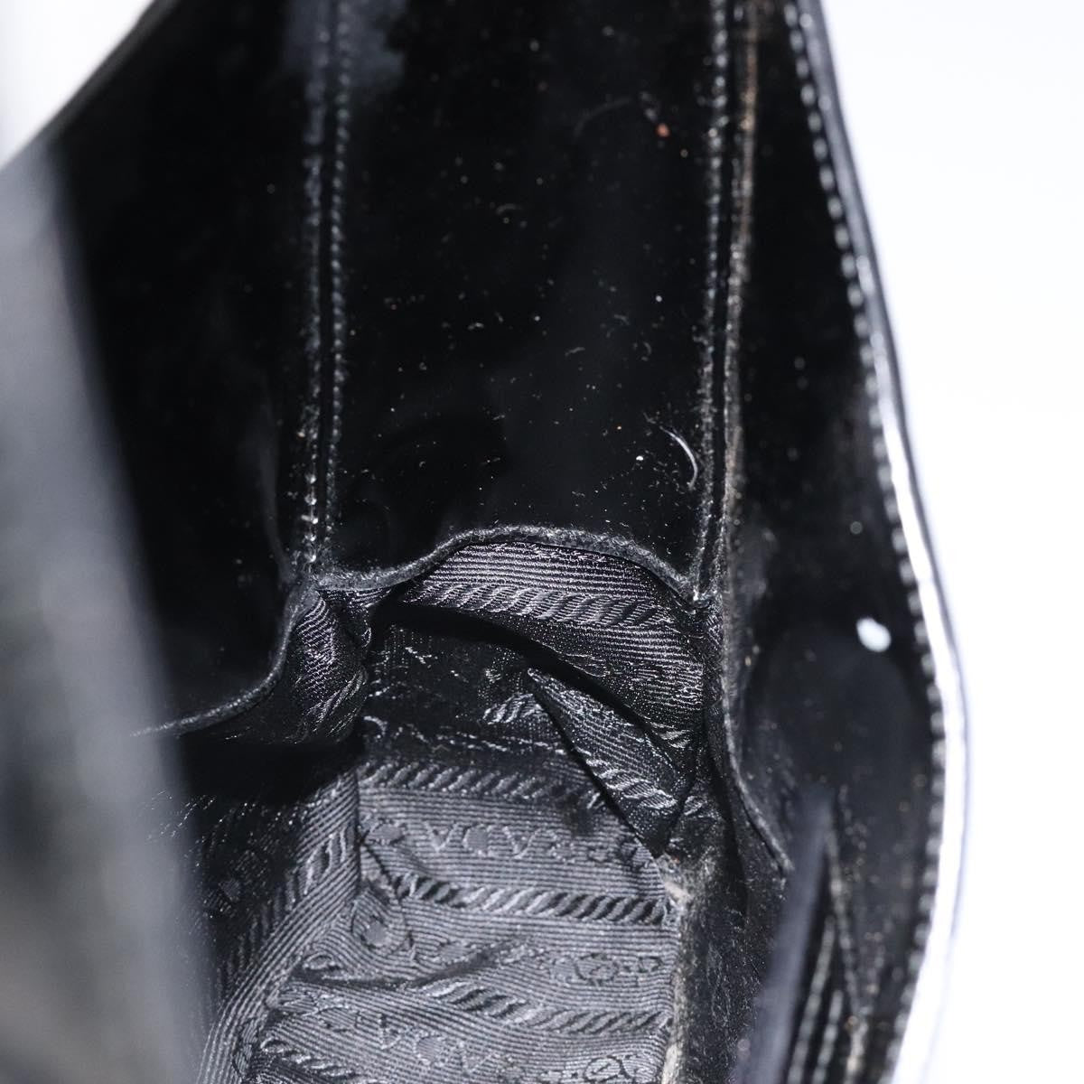 Prada Vintage Shoulder Bag Leather, BLACK, PATENT_LEATHER, Shoulder bag