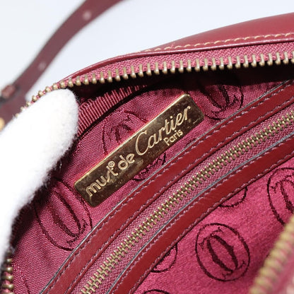 cartier Must de Cartier Shoulder Bag Leather, BURGUNDY, LEATHER, Shoulder bag