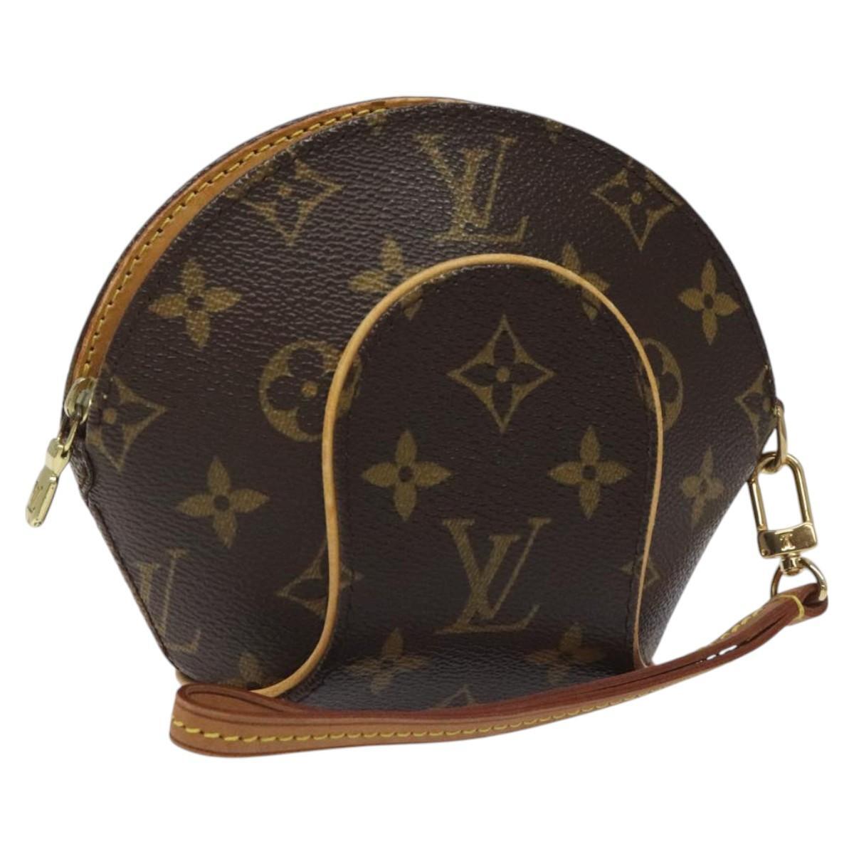 Louis Vuitton Ellipse Wristlet Clutch Monogram Canvas, BROWN, CANVAS, Clutche & pouche