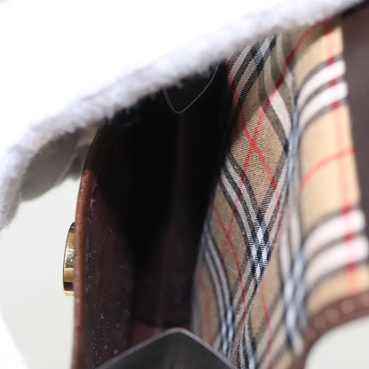 Burberry Vintage Pouch Leather, BROWN, LEATHER, Clutche & pouche