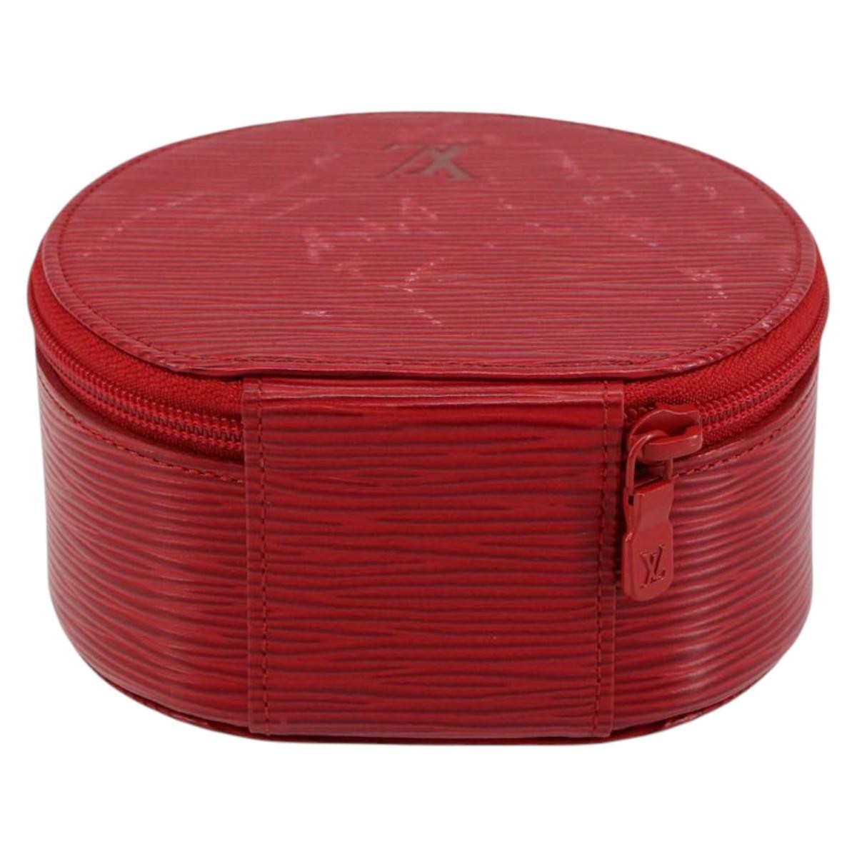 Louis Vuitton Ecrin Bijoux Pouch Epi Leather, RED, LEATHER, Jewelry set