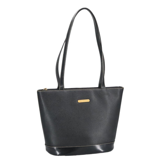 Burberry Handle Tote Leather, BLACK, LEATHER, Tote bag