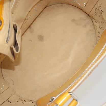 Chanel CC No.5 Shopping Tote Perforated Patent, YELLOW, PATENT_LEATHER, Tote bag