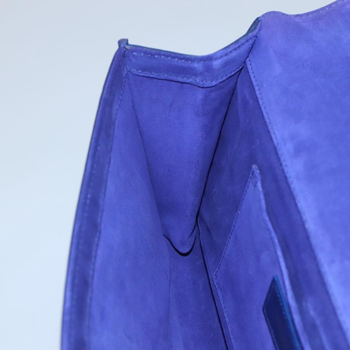 Saint Laurent Chyc Clutch Leather, BLUE, LEATHER, Clutche & pouche