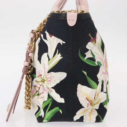 Dolce & Gabbana Capri Tote Printed Canvas with Lizard Embossed Leather, MULTICOLOUR, CANVAS, Tote bag