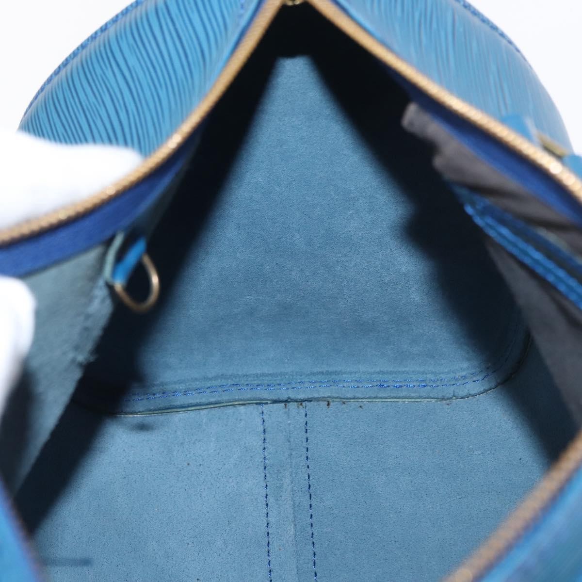 Louis Vuitton Speedy Handbag Epi Leather, BLUE, LEATHER, Handbag