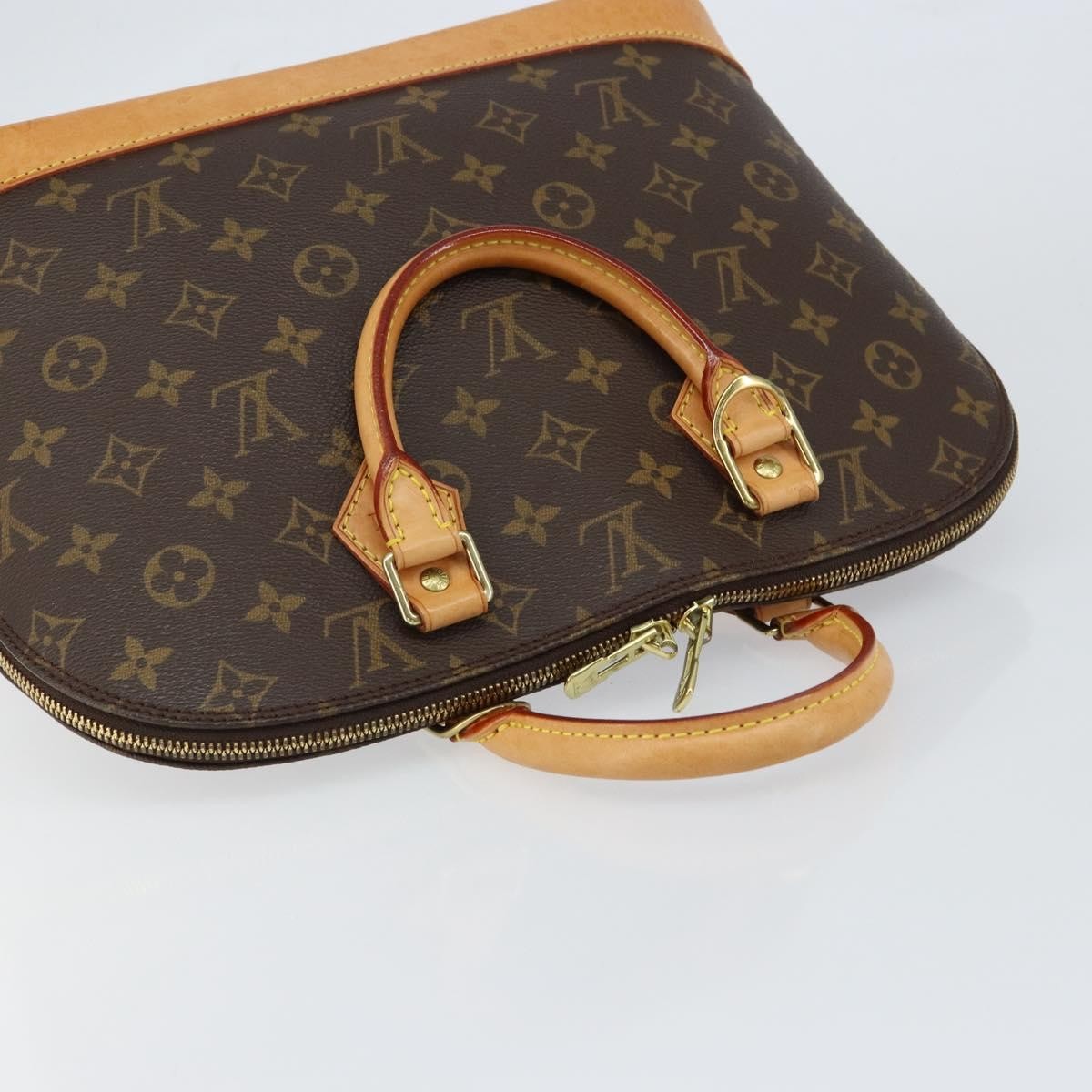 Louis Vuitton Alma Handbag Monogram Canvas, BROWN, CANVAS, Handbag
