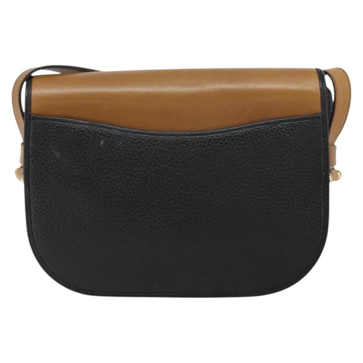 Christian Dior Flap Shoulder Bag Leather, BLACK, LEATHER, Shoulder bag