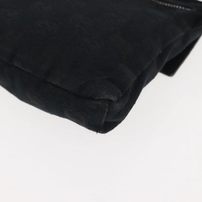 Gucci Vintage Double Belt Bag GG Canvas with Leather, BLACK, CANVAS, Shoulder bag
