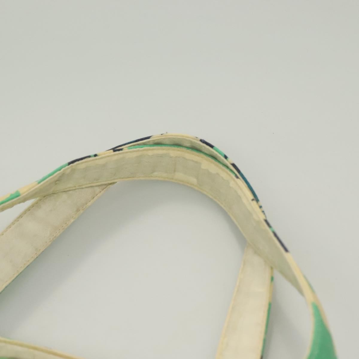 Chanel Vintage Floral Tote Nylon, GREEN, NYLON, Tote bag