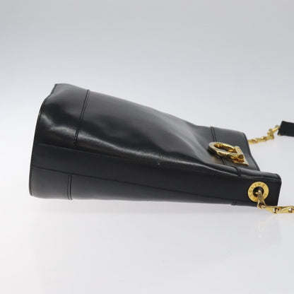 Celine Shoulder Bag Leather, BLACK, LEATHER, Shoulder bag