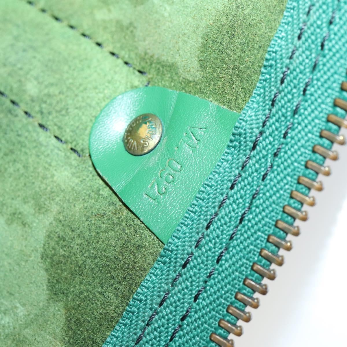 Louis Vuitton Keepall Bag Epi Leather, GREEN, LEATHER, Travel bag