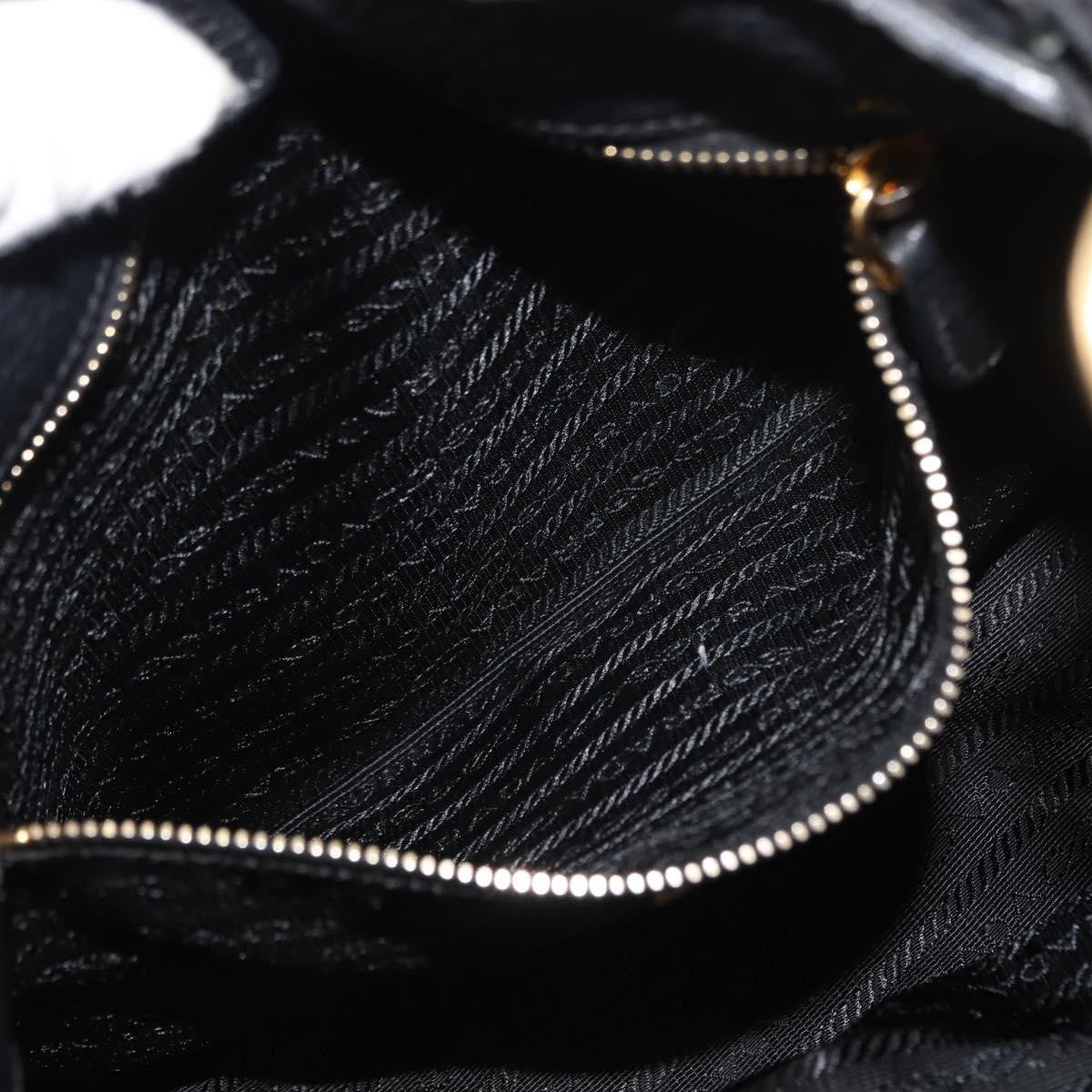 Prada Side Pocket Hobo Vitello Daino, BLACK, LEATHER, Shoulder bag