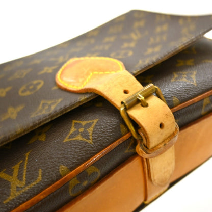 Louis Vuitton Cartouchiere Handbag Monogram Canvas, Brown, Canvas, Shoulder Bag