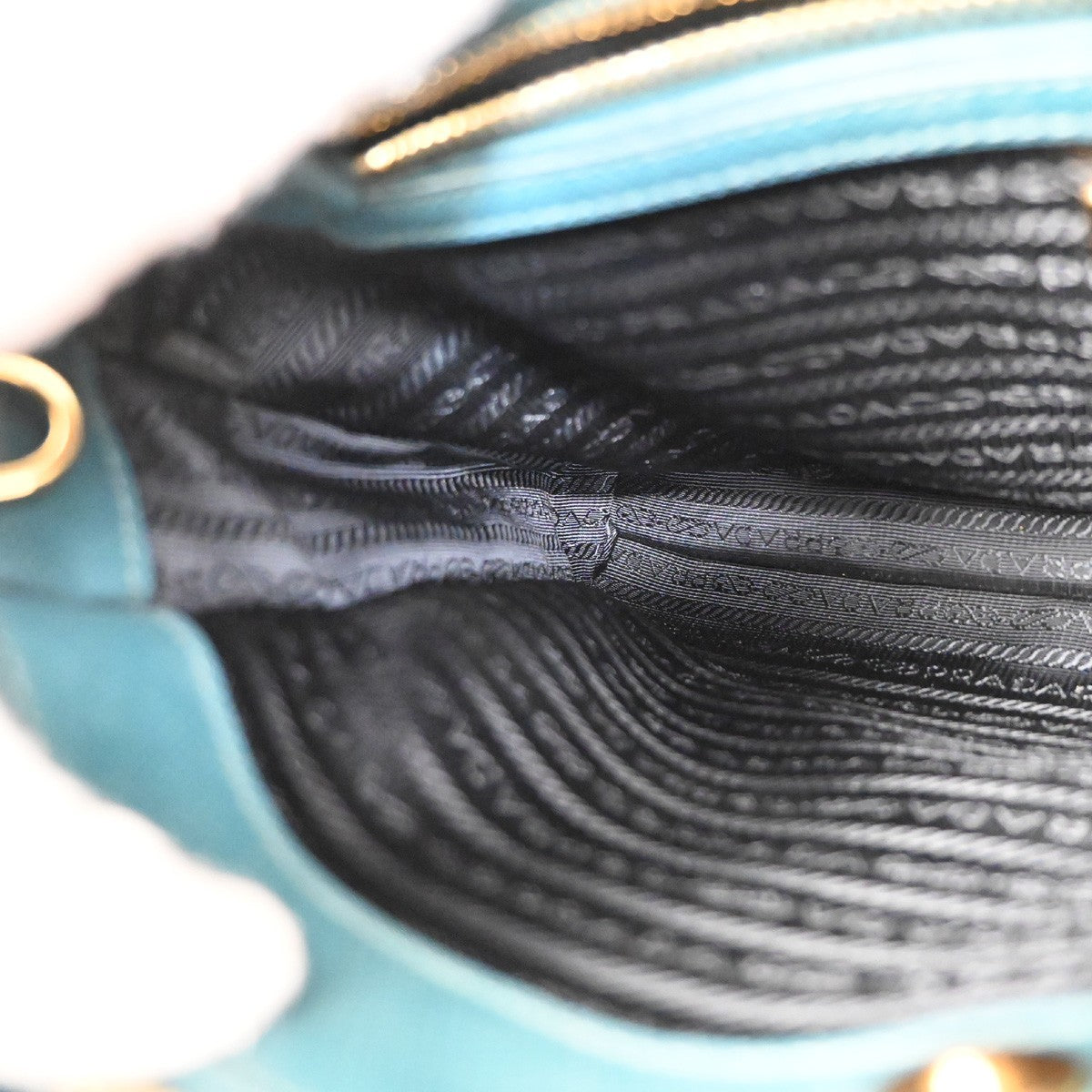 Prada Double Zip Lux Tote Saffiano Leather, GREEN, LEATHER, Tote bag