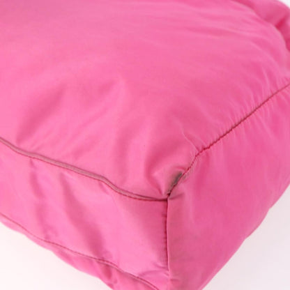 Prada Logo Drawstring Tote Tessuto, PINK, NYLON, Tote bag