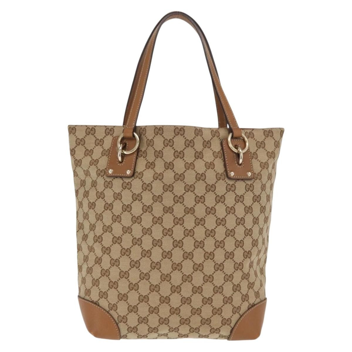 Gucci Vintage tote Canvas, BEIGE, CANVAS, Tote bag