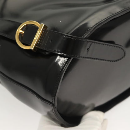 Salvatore Ferragamo Vintage Gancini Backpack Patent Leather, BLACK, PATENT_LEATHER, Backpack