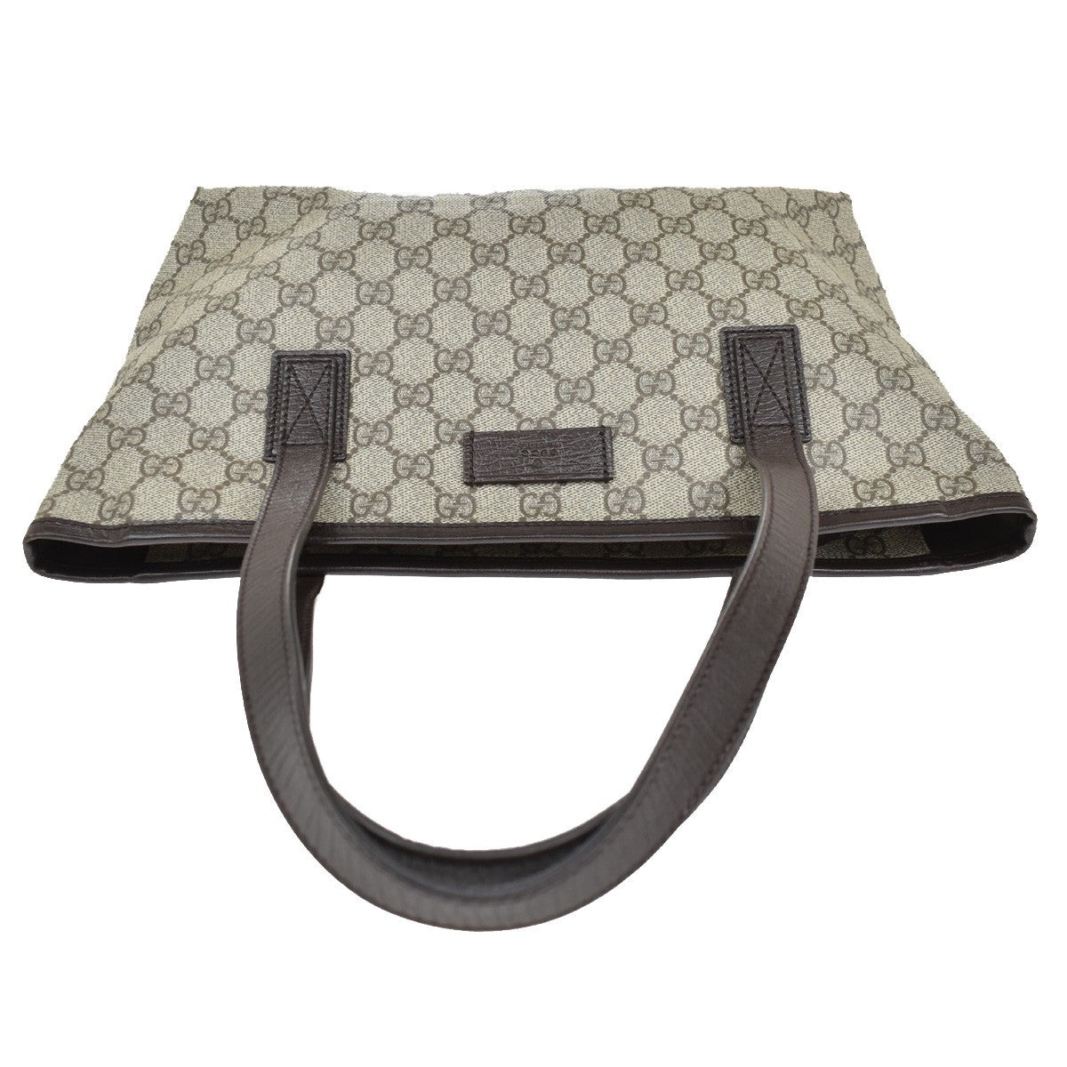 Gucci Plus Tote GG Coated Canvas with Leather, BROWN, CANVAS, Tote bag