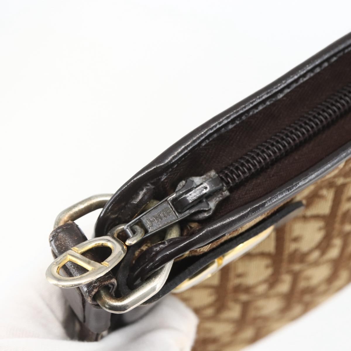 Christian Dior Vintage CD trotter Shoulder bag Canvas, BEIGE, CANVAS, Shoulder bag