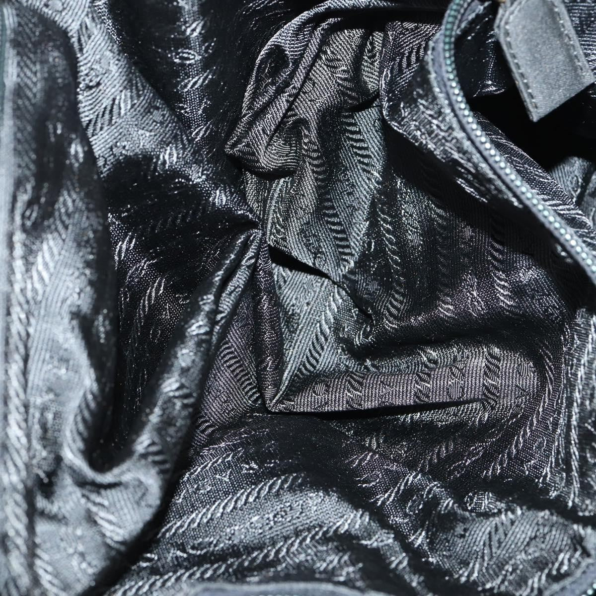 Prada Convertible Metal Handle Satchel Quilted Tessuto, BLACK, NYLON, Tote bag