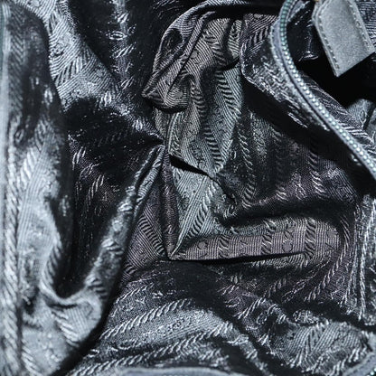 Prada Convertible Metal Handle Satchel Quilted Tessuto, BLACK, NYLON, Tote bag