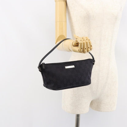 Gucci Vintage Boat Pochette GG Canvas, BLACK, CANVAS, Clutche & pouche
