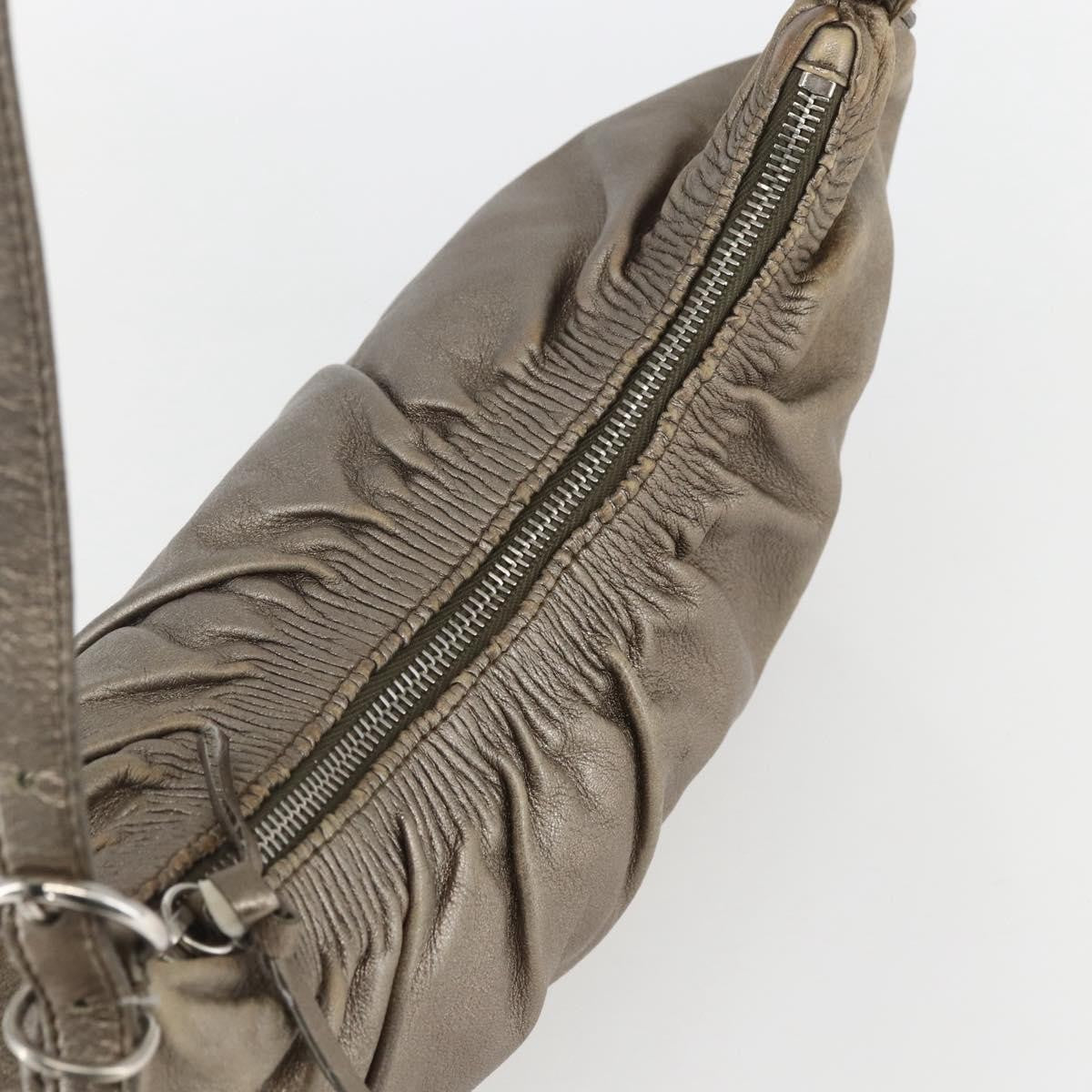 Miu Miu Shoulder Bag Leather, GOLD, LEATHER, Shoulder bag