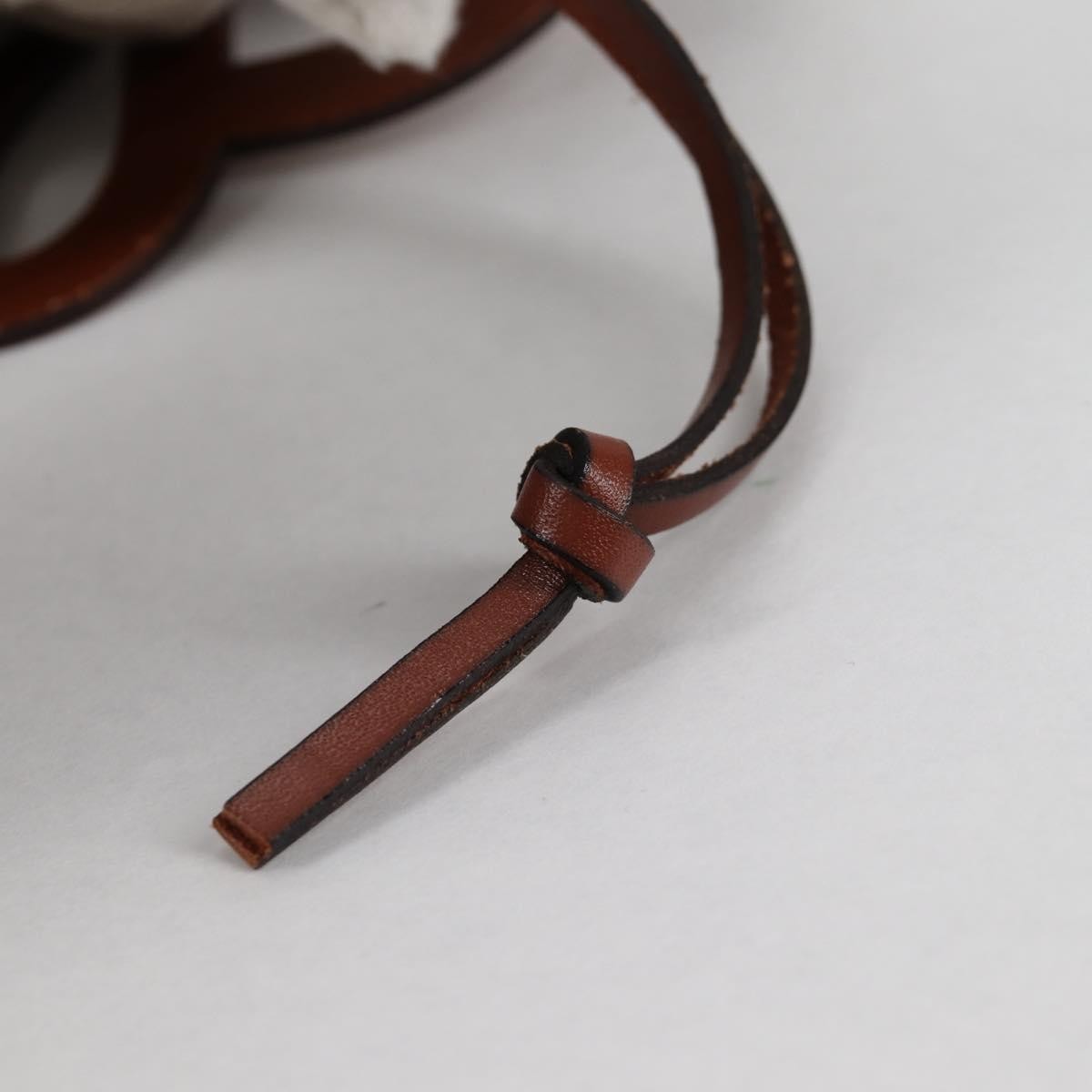 Loewe Anagram Drawstring Bucket Crossbody Bag Leather with Canvas, BEIGE, LEATHER, Crossbody bag