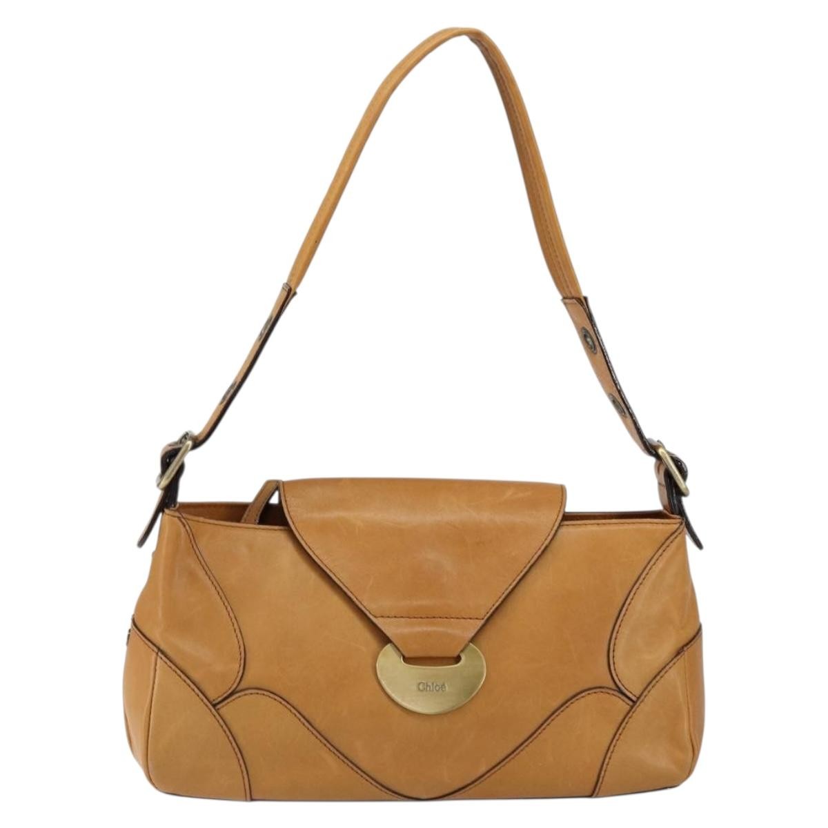 Chloe Vintage handbag Leather, BROWN, LEATHER, Shoulder bag