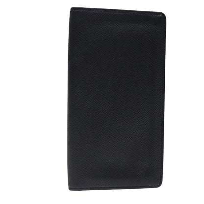 Louis Vuitton Porte Cartes Wallet Taiga Leather, BLACK, LEATHER, Wallets