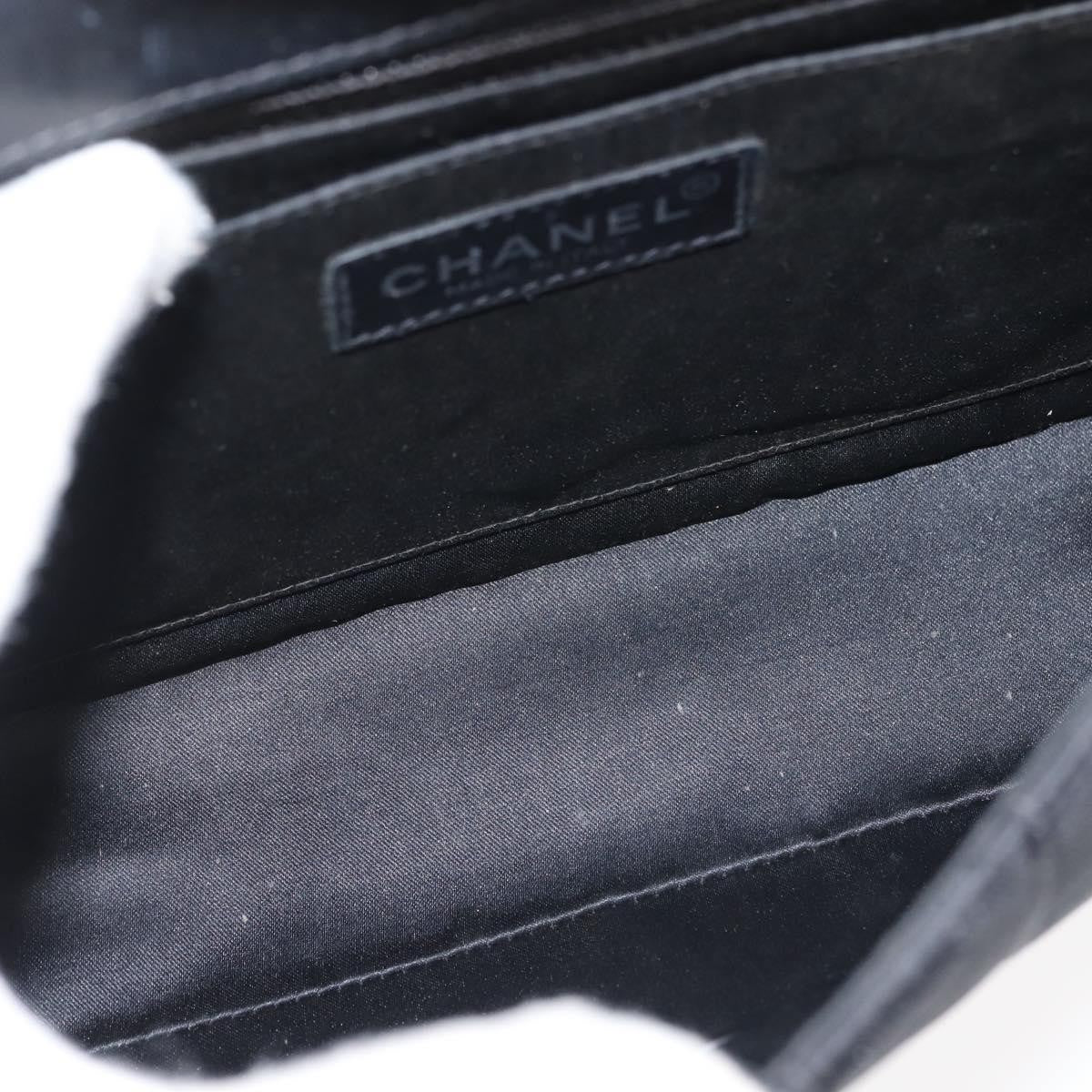 Chanel Travel Line Flap Bag Nylon, BLACK, NYLON, Travel bag