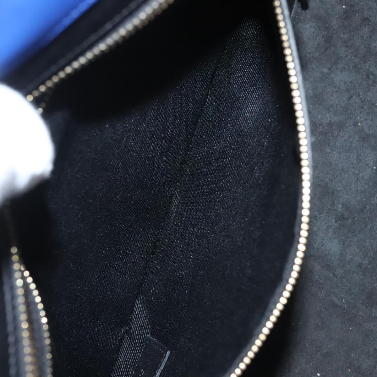 Saint Laurent Rive Gauche Cabas Leather, BLUE, LEATHER, Tote bag