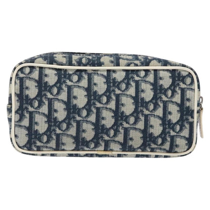 Christian Dior Vintage Trotter Pouch Diorissimo Canvas, NAVY, CANVAS, Clutche & pouche