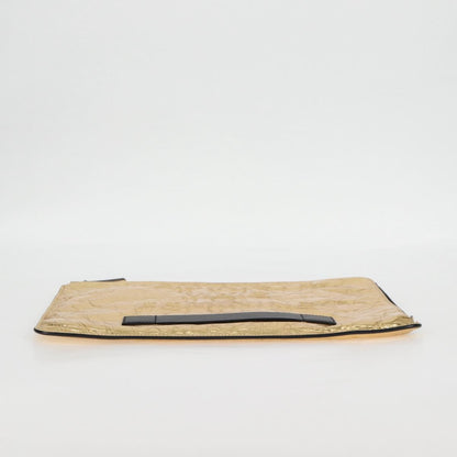 Chanel Feminine Pouch Crinkled Leather, GOLD, LEATHER, Clutche & pouche