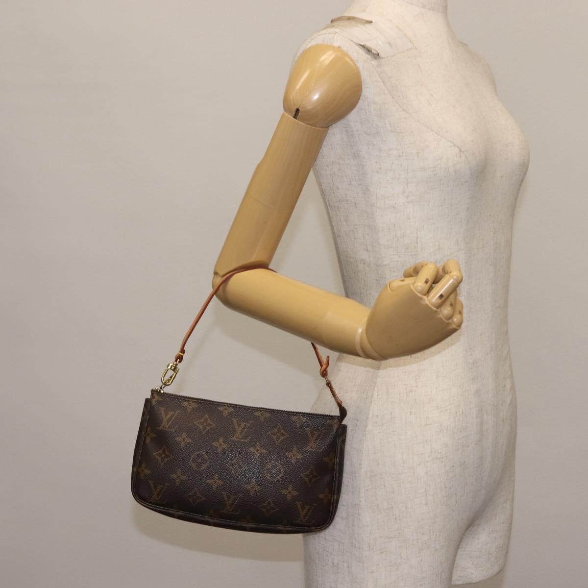 Louis Vuitton Pochette Accessoires NM Monogram Canvas, BROWN, CANVAS, Clutche & pouche